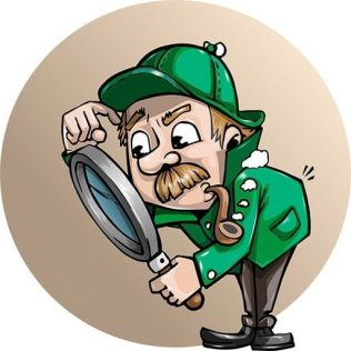 Perro-detective-de-dibujos-investigando-con-una-lupa Consejos para educar a un perro